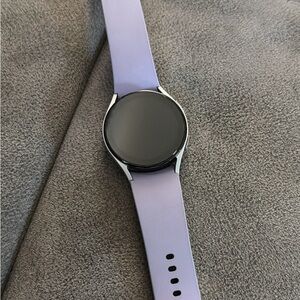 Lavender Silicone Smartwatch Band with Silver Case